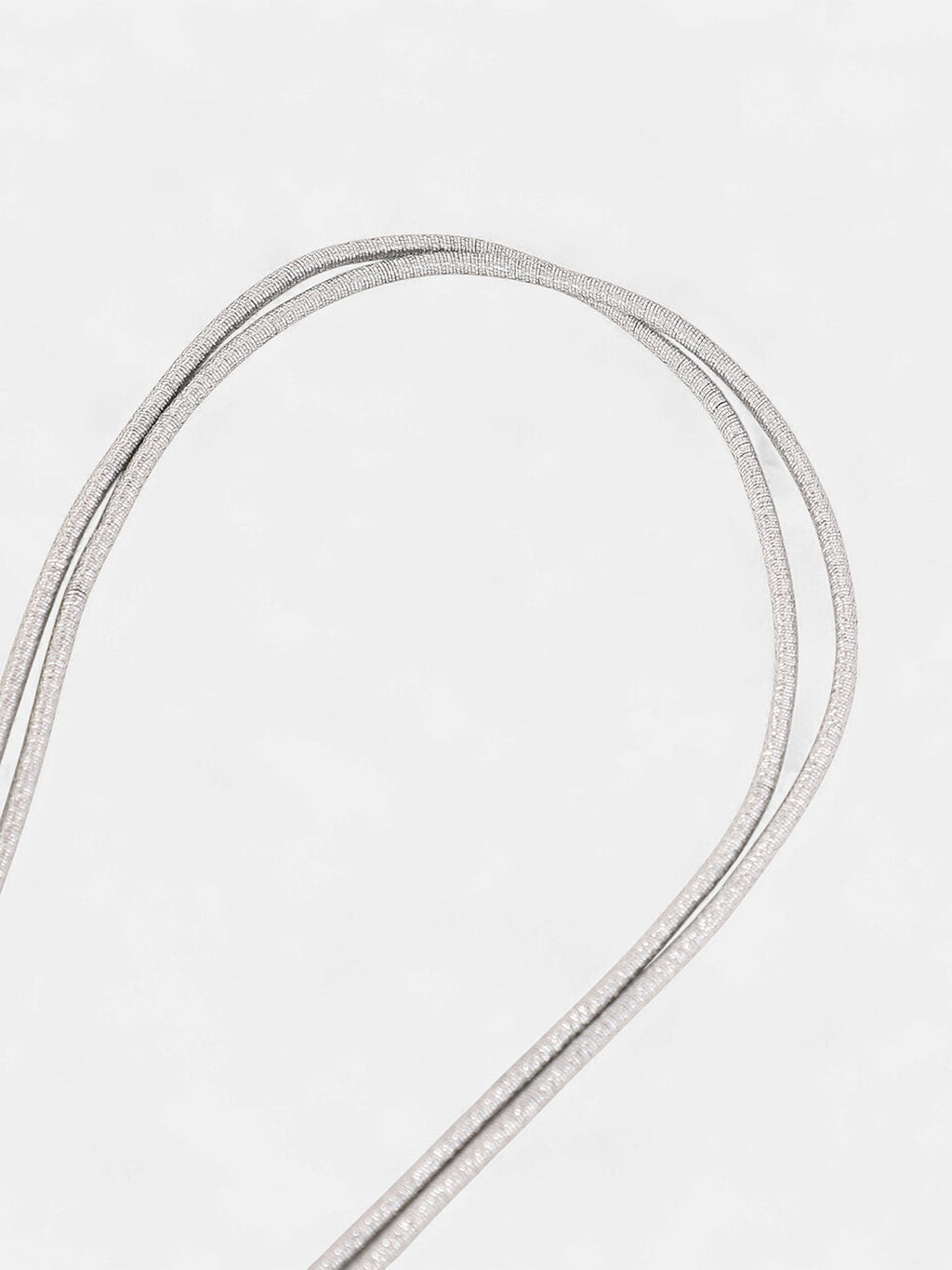 The Flora-Bloom Long Necklace - Metallic Silver