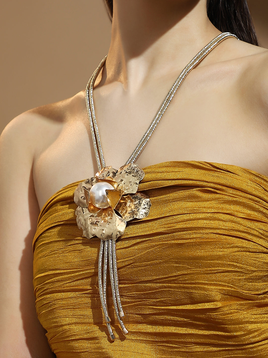 The Flora-Bloom Long Necklace - California Gold