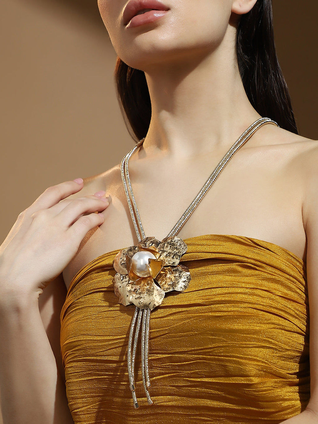 The Flora-Bloom Long Necklace - California Gold