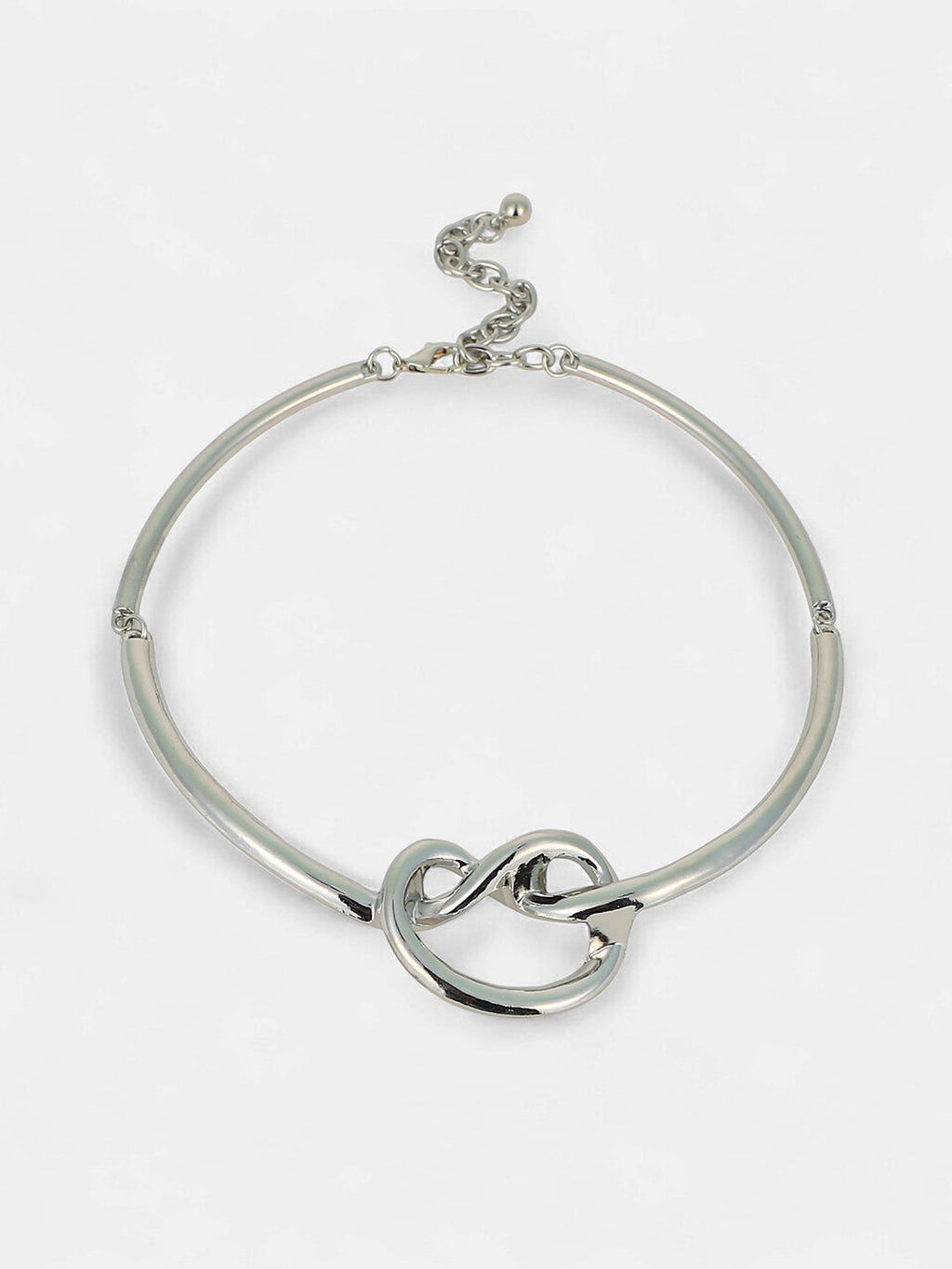 The Nodo Collar Necklace - Metallic Silver