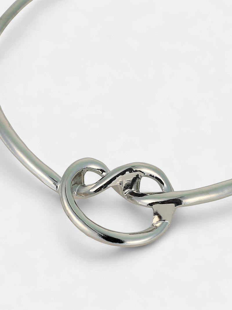 The Nodo Collar Necklace - Metallic Silver