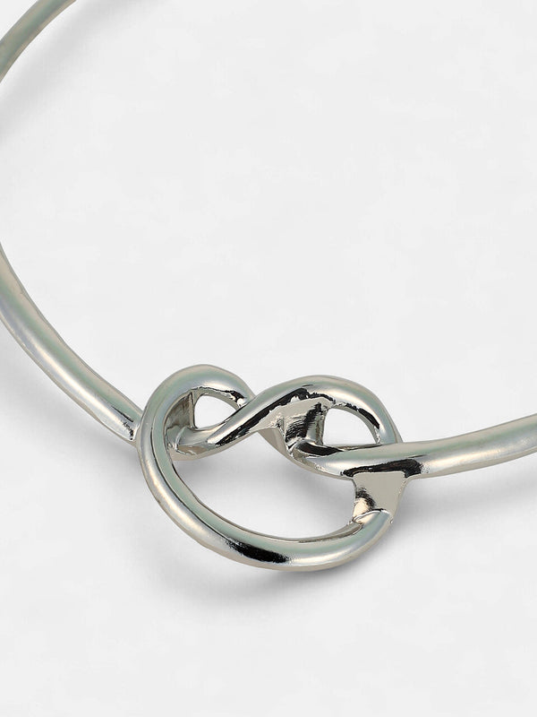 The Nodo Collar Necklace - Metallic Silver
