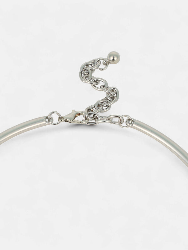 The Nodo Collar Necklace - Metallic Silver