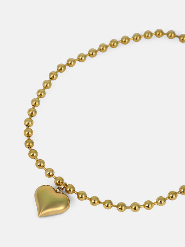 The Puffer-Cuoer Pendant Necklace - California Gold