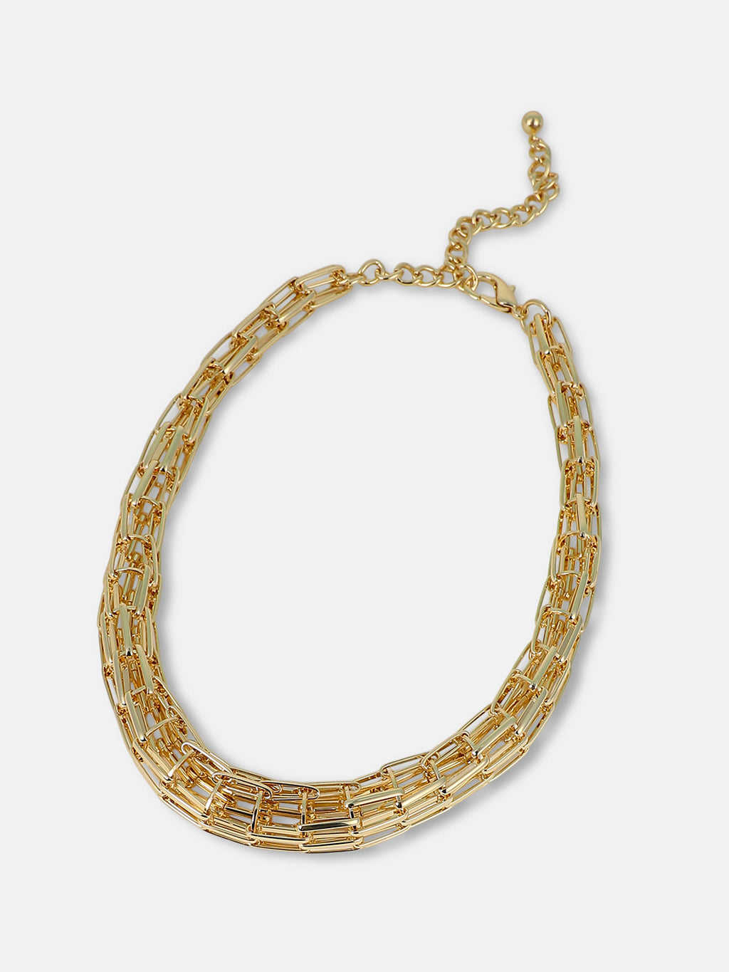 Women's The Braid Pin-Link Chain Necklace - California Gold