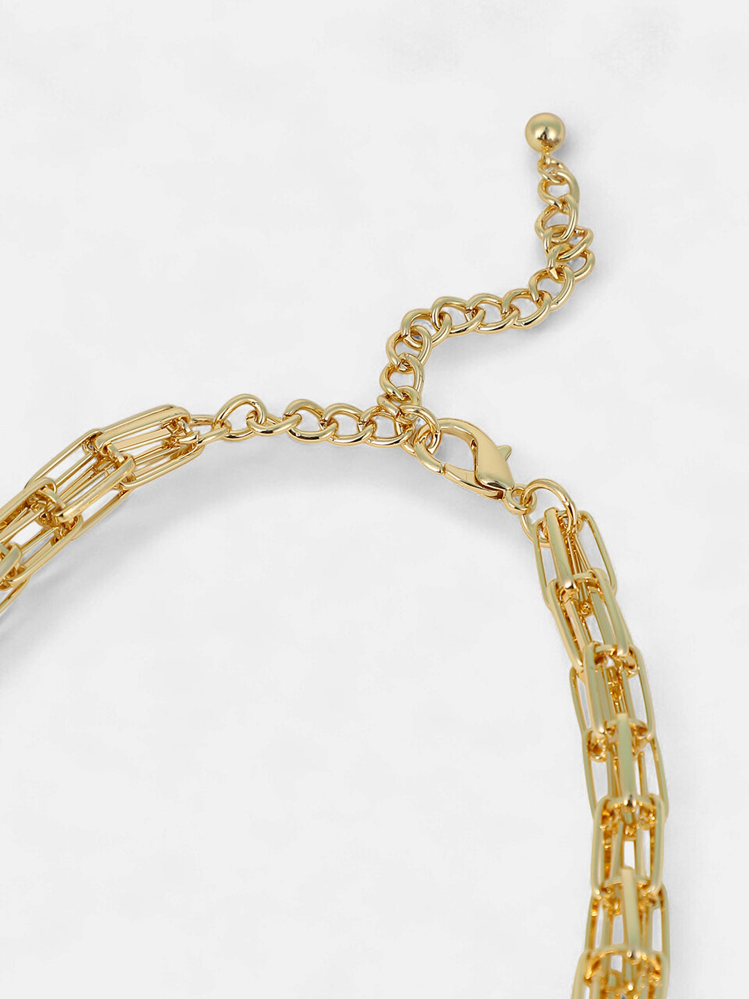 Women's The Braid Pin-Link Chain Necklace - California Gold