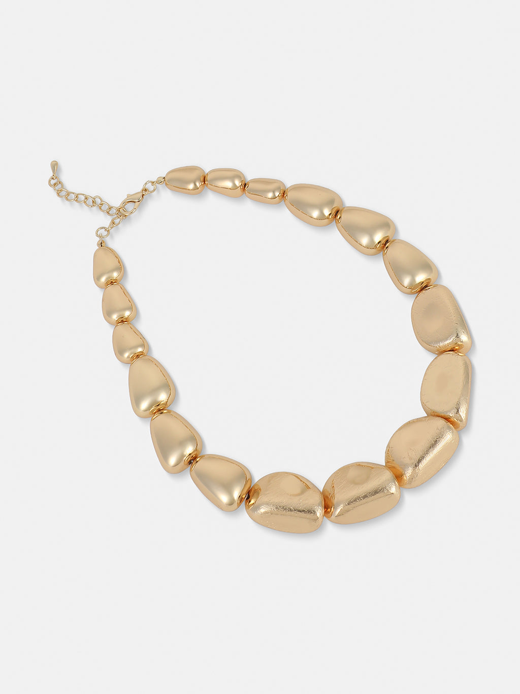 The Luxe Stone Chain Necklace - Champagne Gold