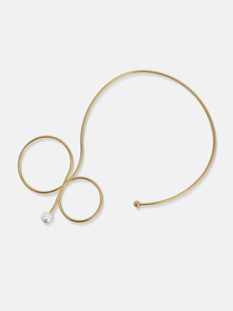 The Minimal Pearl Charm Necklace