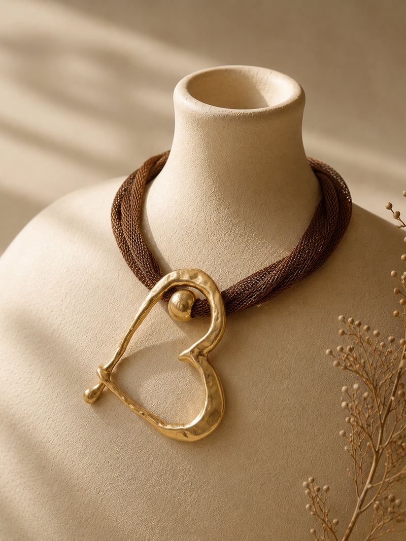 The Rustic Heart Pendant Necklace