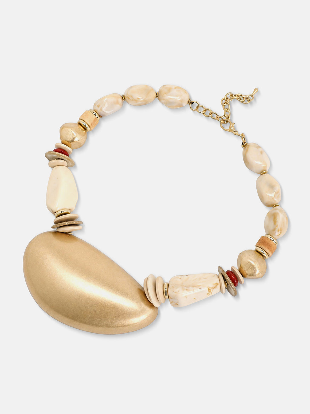 The Golden Seashell Beaded Necklace