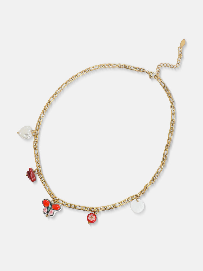 The Summer Strawberry Charm Necklace