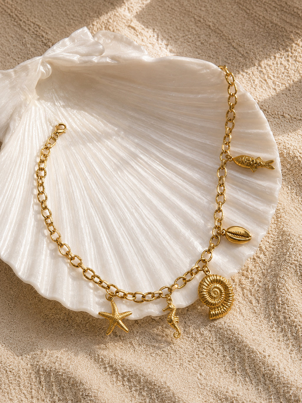 The Spiral Gold Charm Necklace