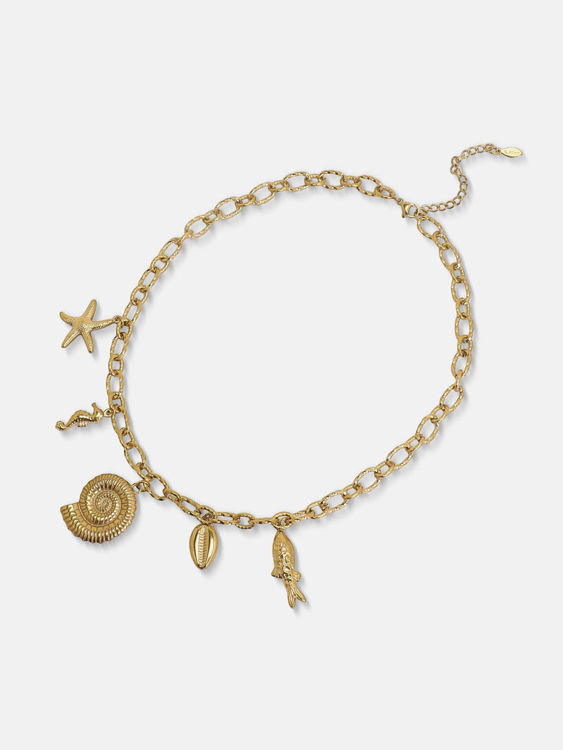 The Spiral Gold Charm Necklace