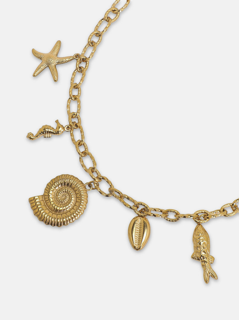 The Spiral Gold Charm Necklace