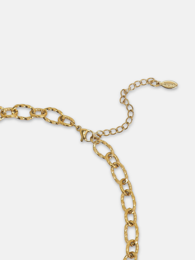 The Spiral Gold Charm Necklace