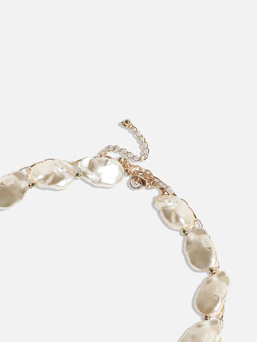 The Abstract-Pearl Mult-Layer Necklace - Pearl White