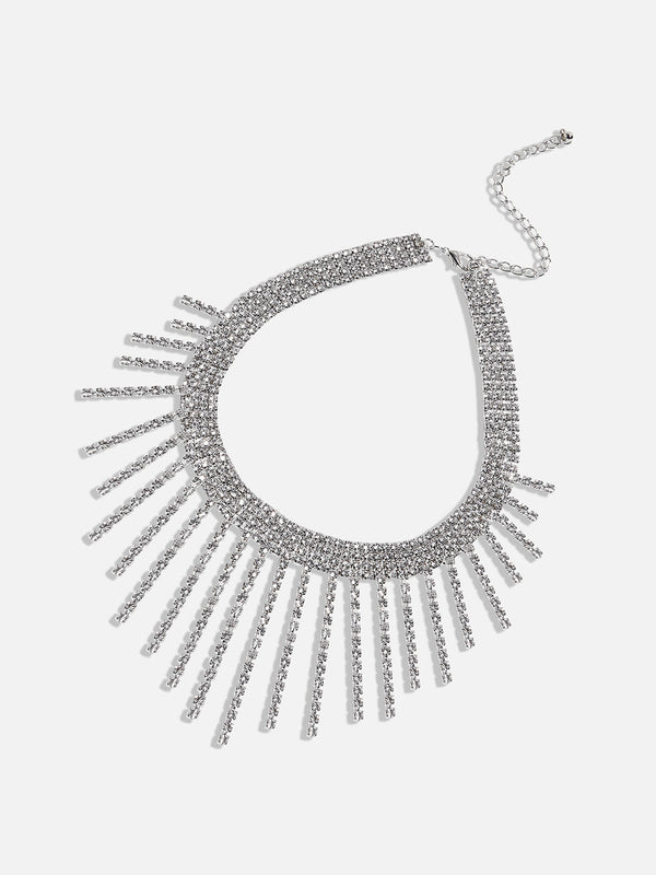 The Bling-Drip Choker Necklace - Crystal Silver