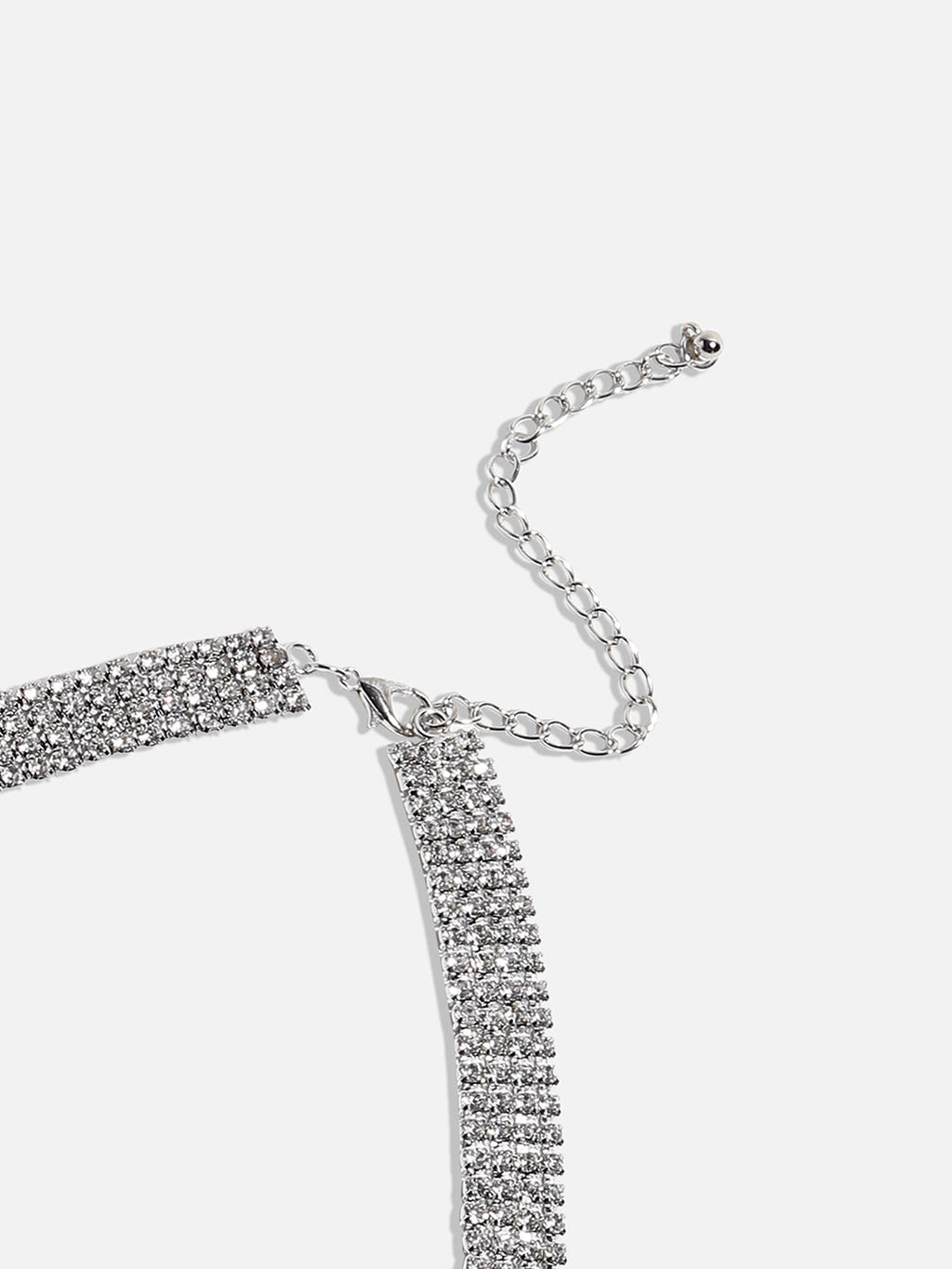 The Bling-Drip Choker Necklace - Crystal Silver