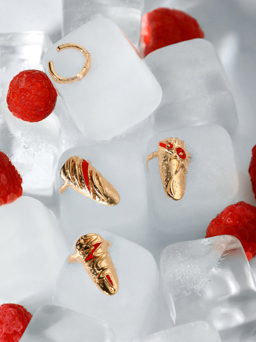 Women's The Wonder-Woman Nail Rings - California Gold (Set Of 4)