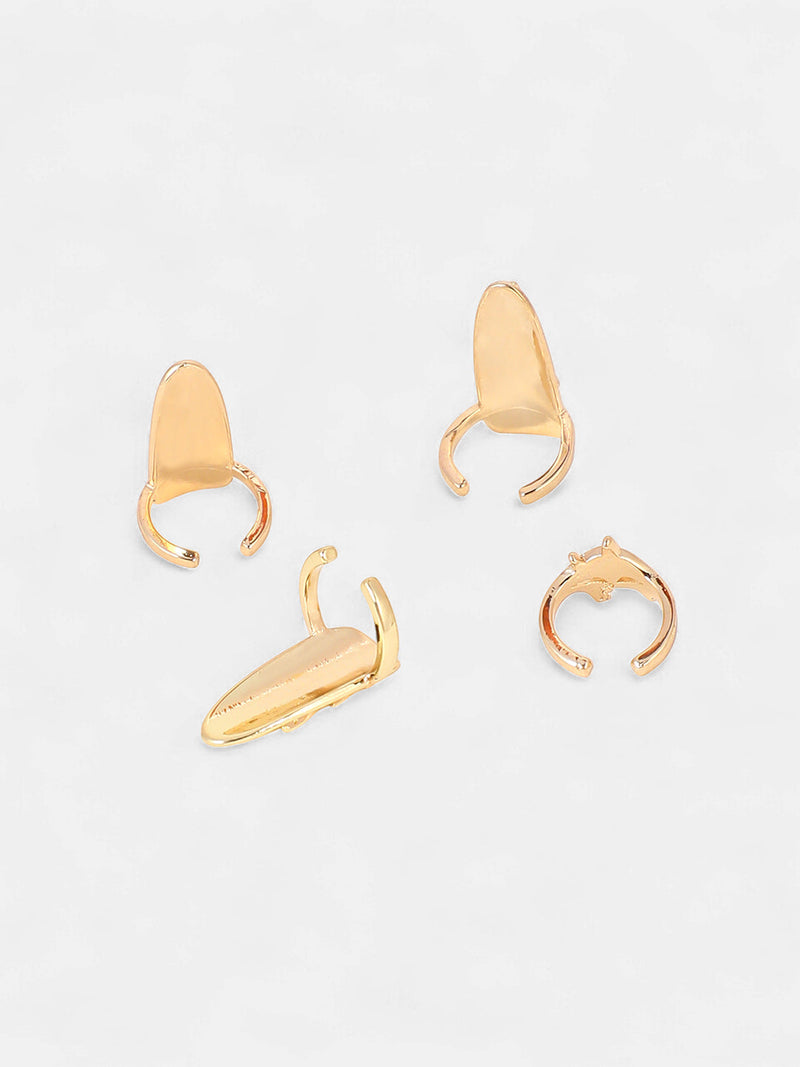 Women's The Wonder-Woman Nail Rings - California Gold (Set Of 4)
