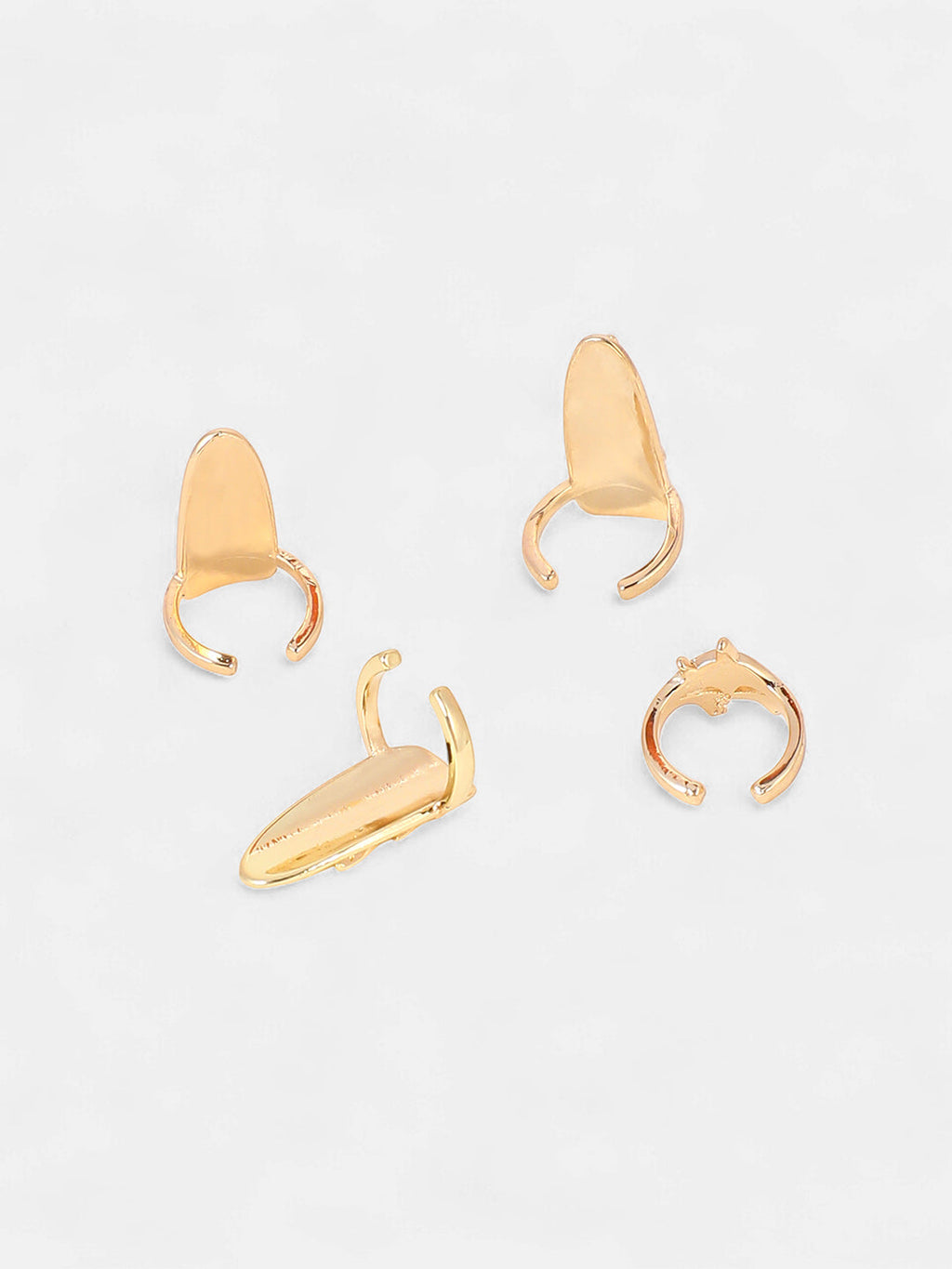 Women's The Wonder-Woman Nail Rings - California Gold (Set Of 4)