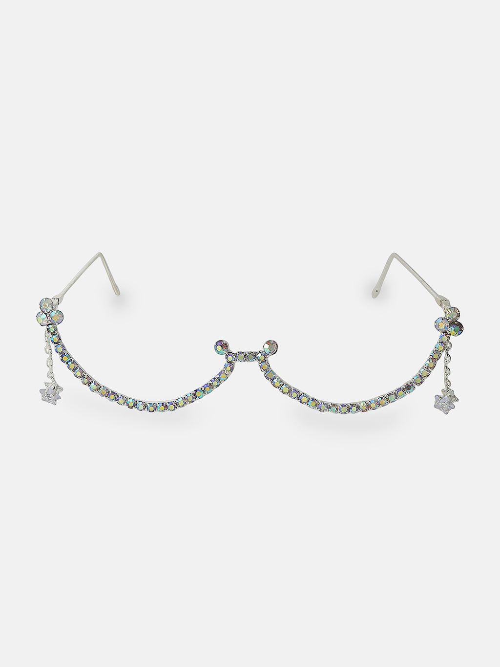 The Crystal Cascade Eyewear Chain - Gold