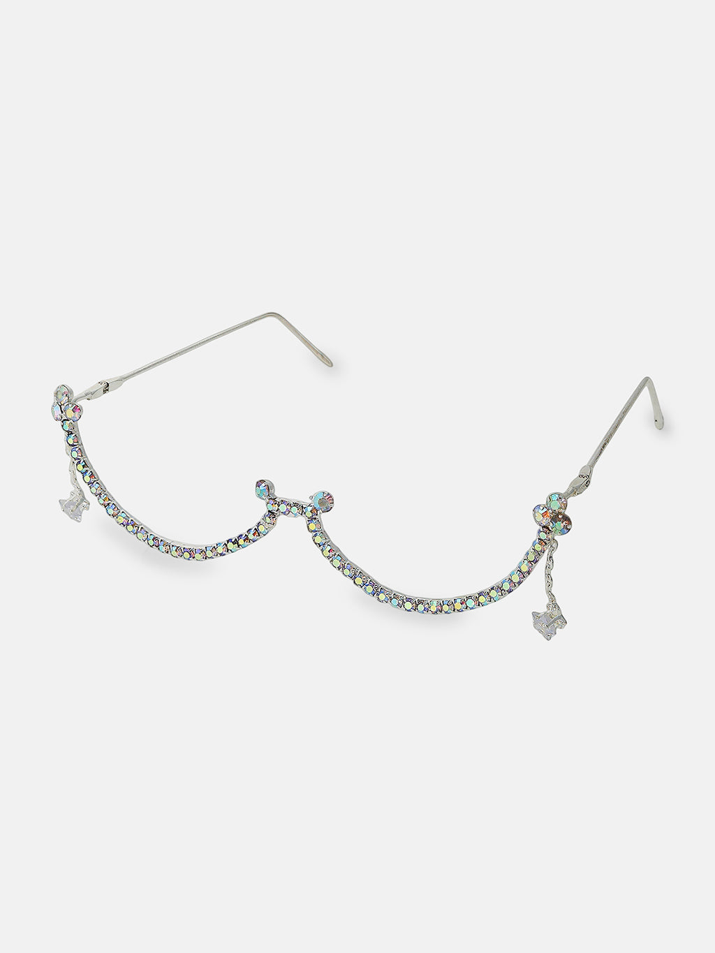 The Crystal Cascade Eyewear Chain - Gold