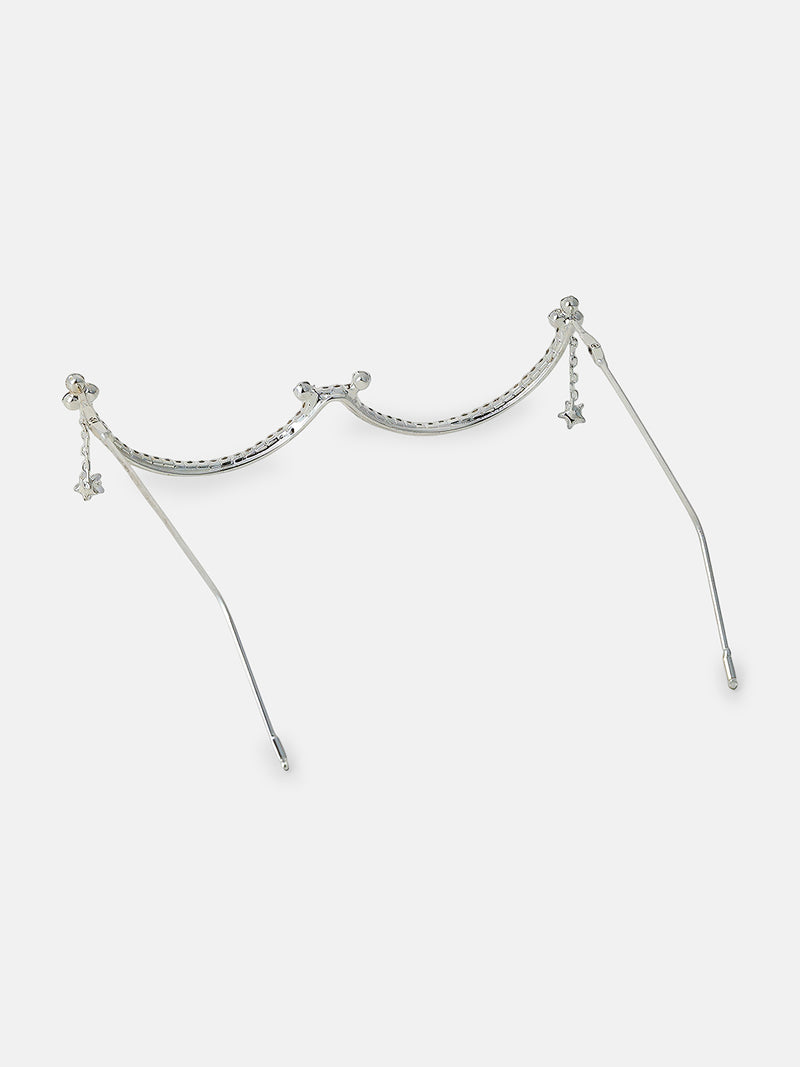 The Crystal Cascade Eyewear Chain - Gold