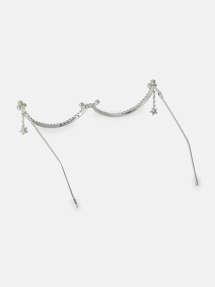 The Crystal Cascade Eyewear Chain - Gold