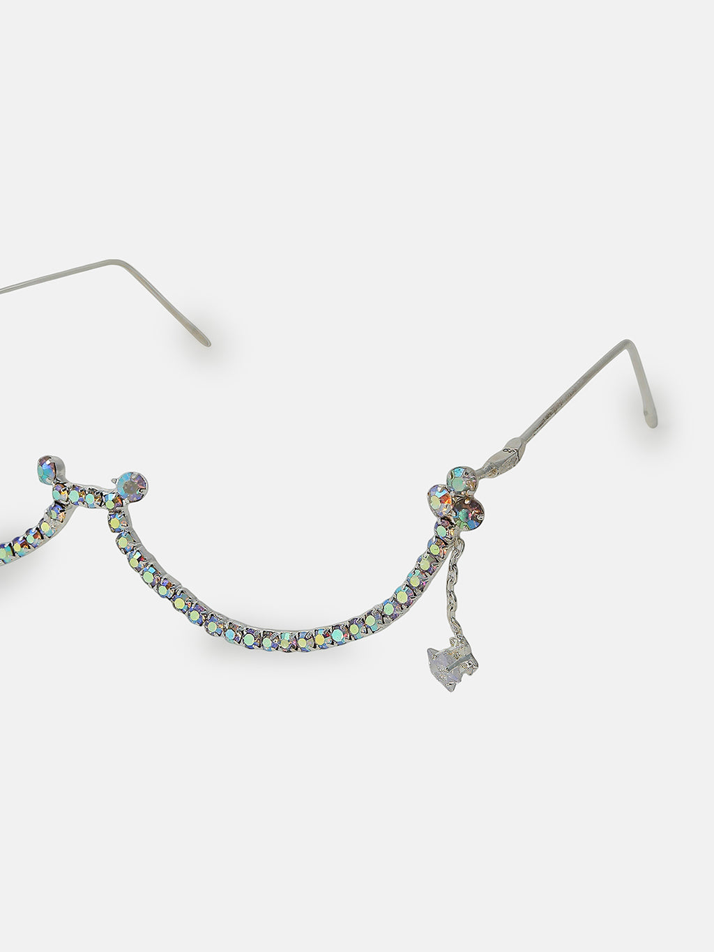The Crystal Cascade Eyewear Chain - Gold
