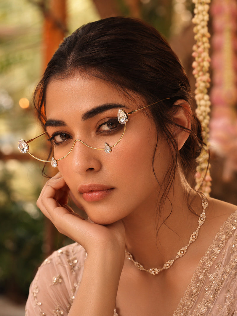The Celeste Drop Eyewear Chain - Gold