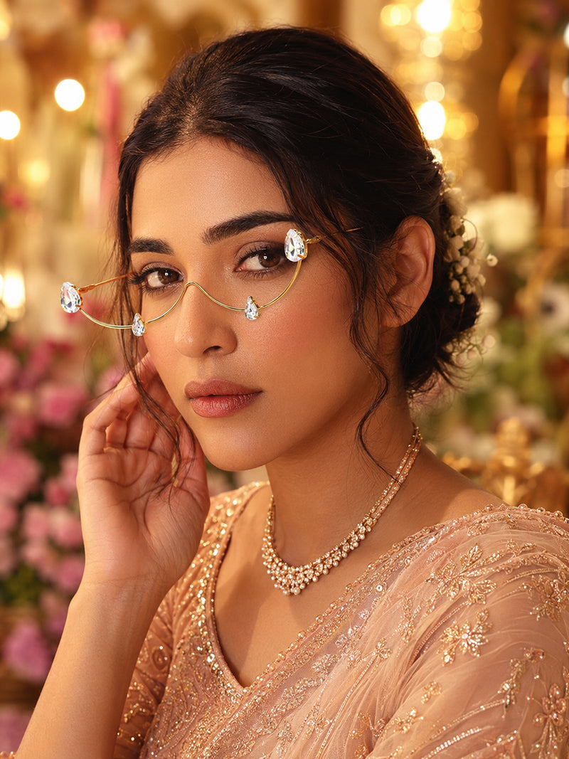The Celeste Drop Eyewear Chain - Gold