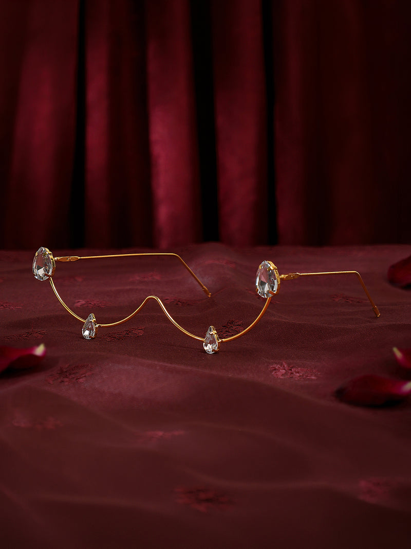 The Celeste Drop Eyewear Chain - Gold