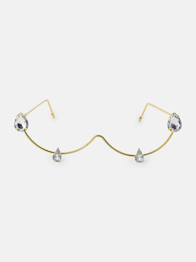The Celeste Drop Eyewear Chain - Gold