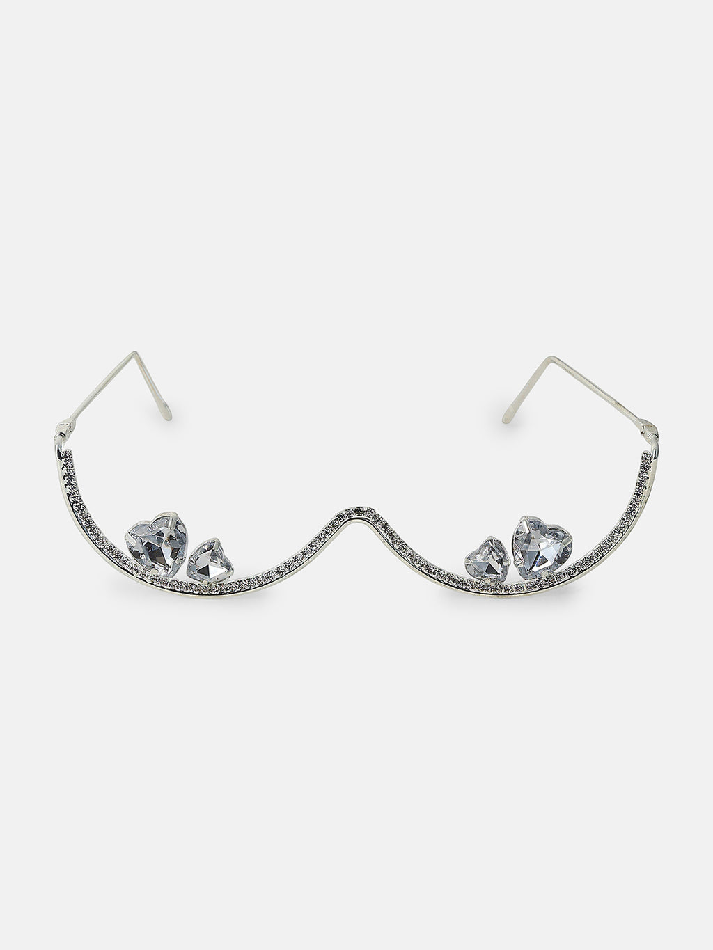 The Aurora Crystal Eyewear Chain - Silver