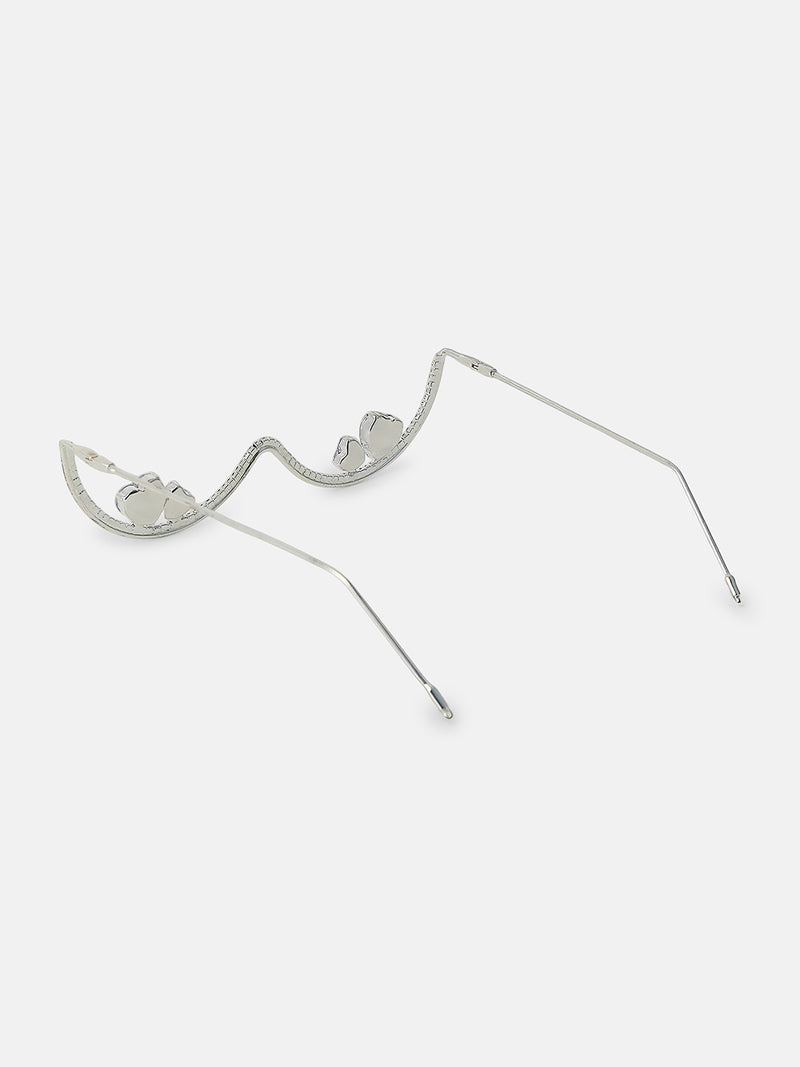 The Aurora Crystal Eyewear Chain - Silver