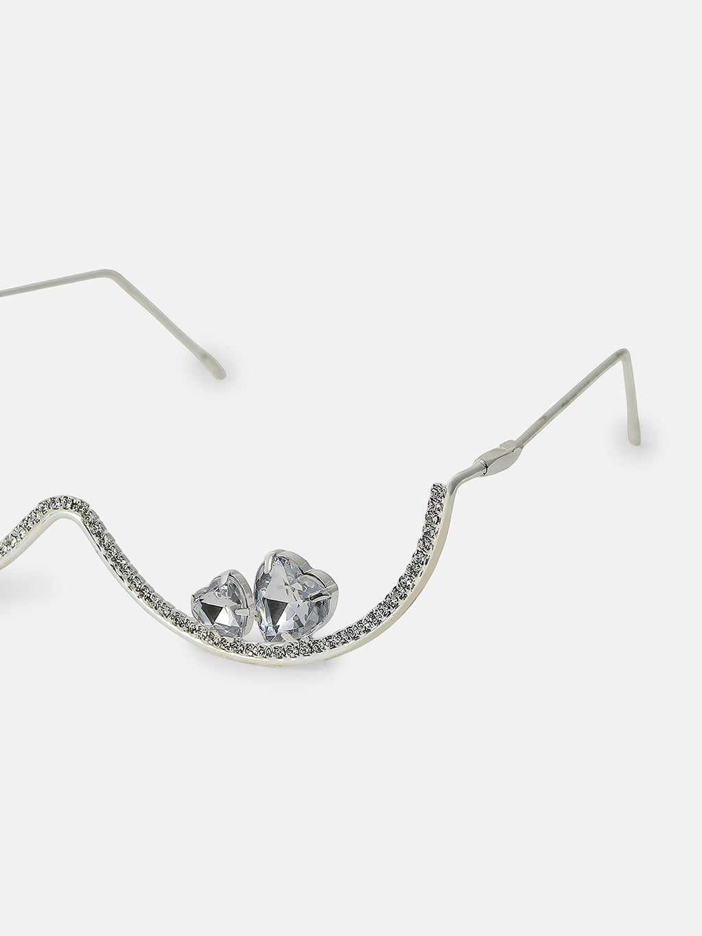 The Aurora Crystal Eyewear Chain - Silver