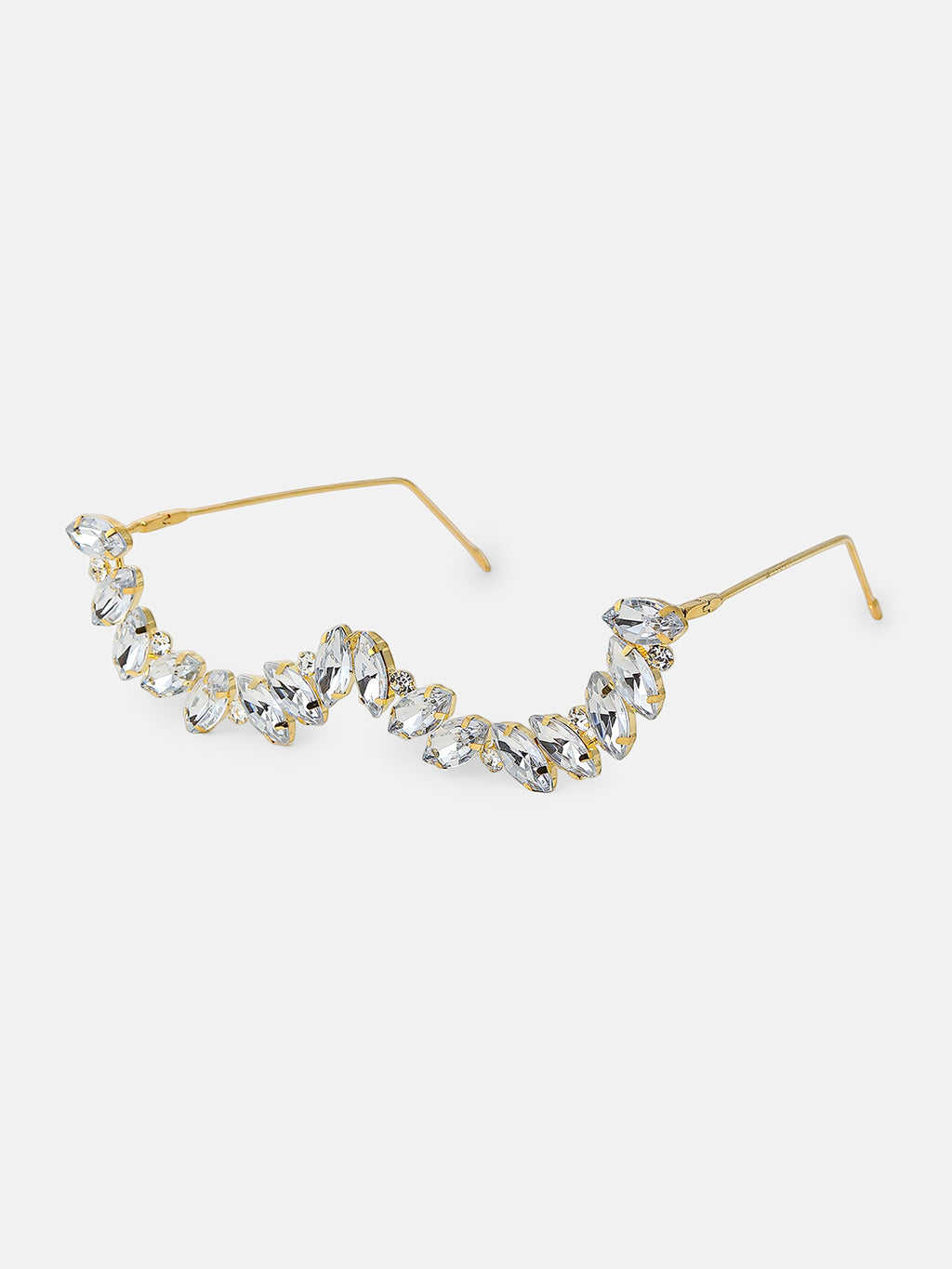 The Royale Crystal Eyewear Chain - Silver
