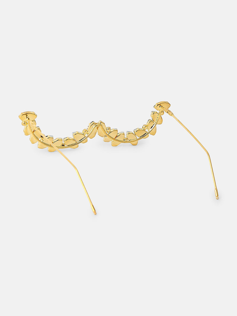 The Royale Crystal Eyewear Chain - Silver