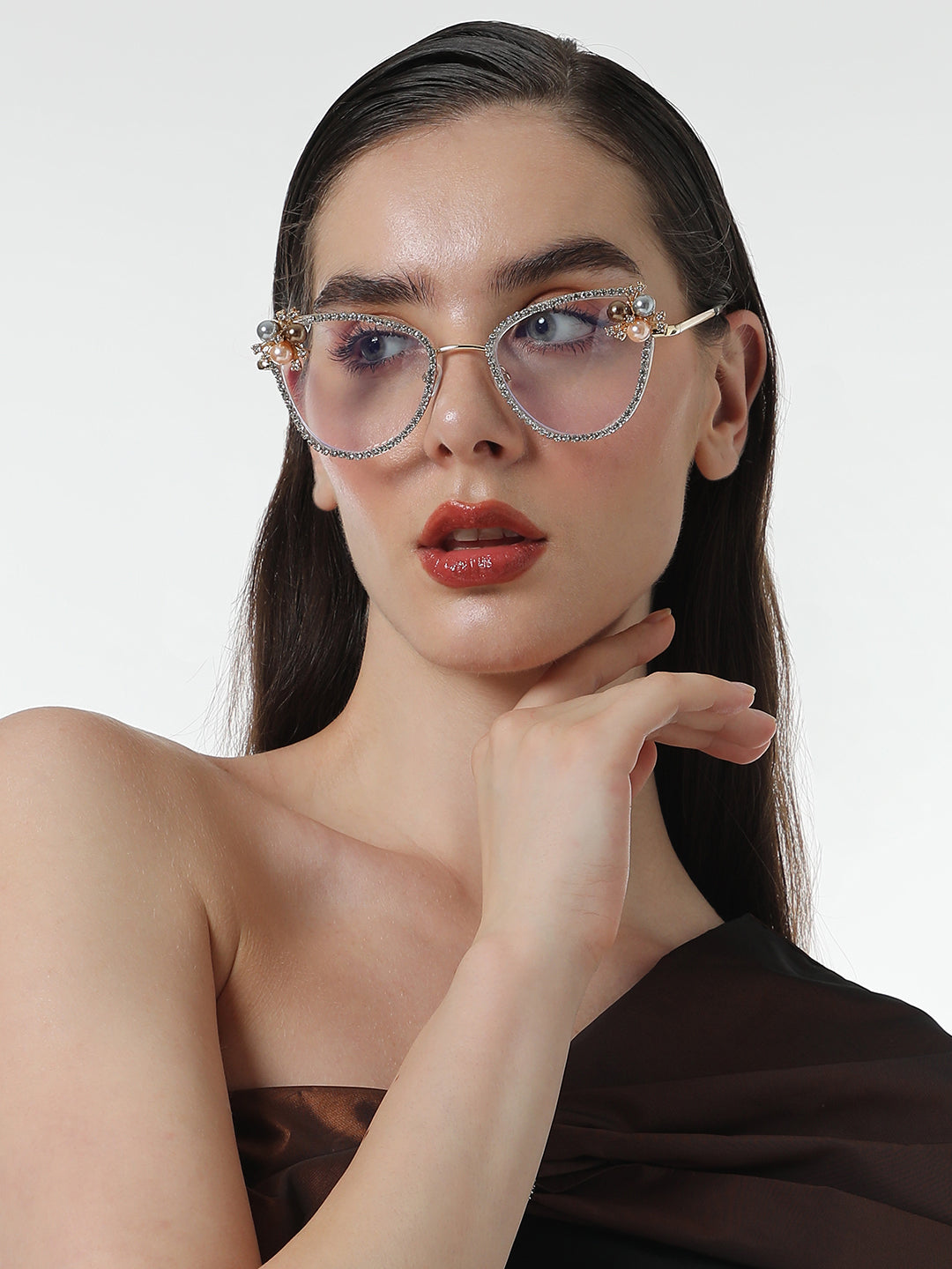 The Fleur Cateye Sunglasses - Transparent