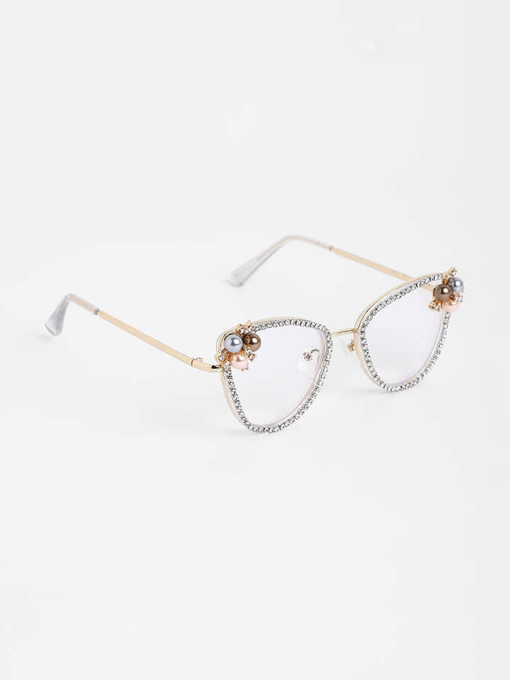 The Fleur Cateye Sunglasses - Transparent