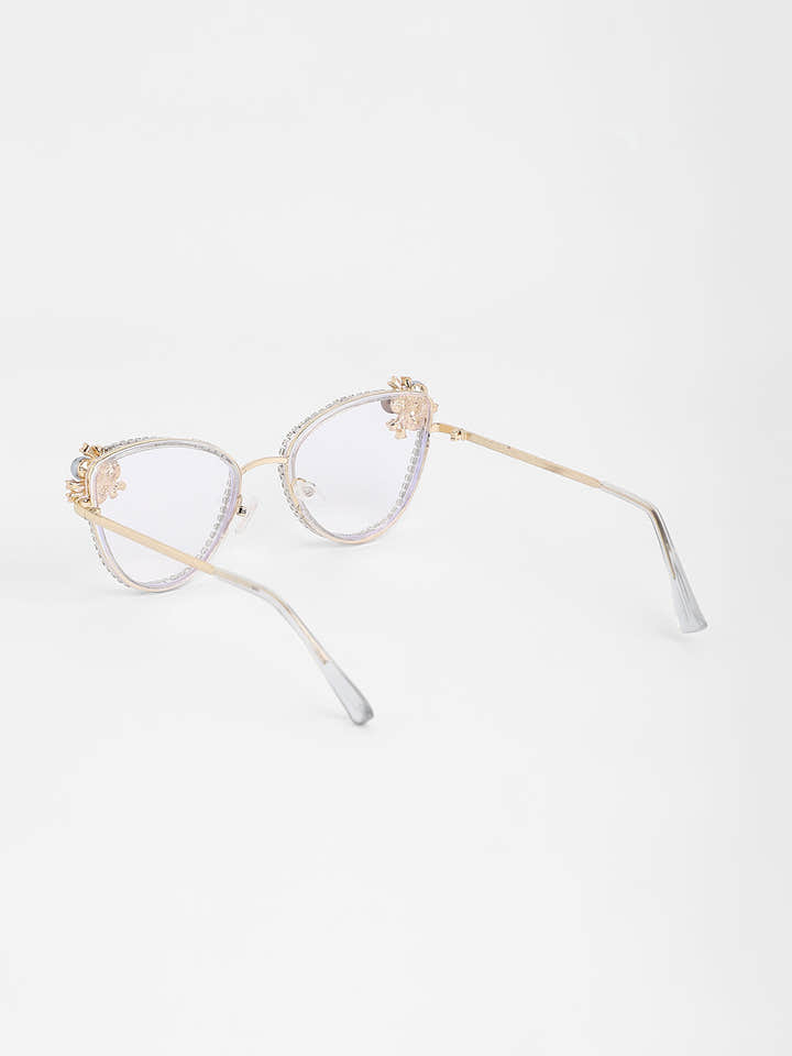 The Fleur Cateye Sunglasses - Transparent