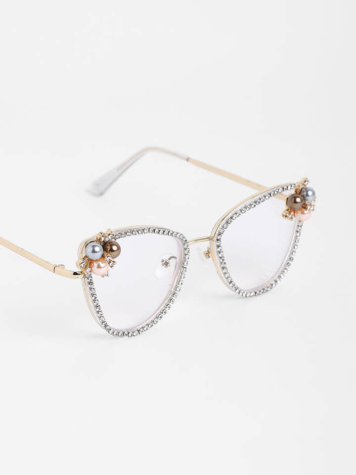 The Fleur Cateye Sunglasses - Transparent