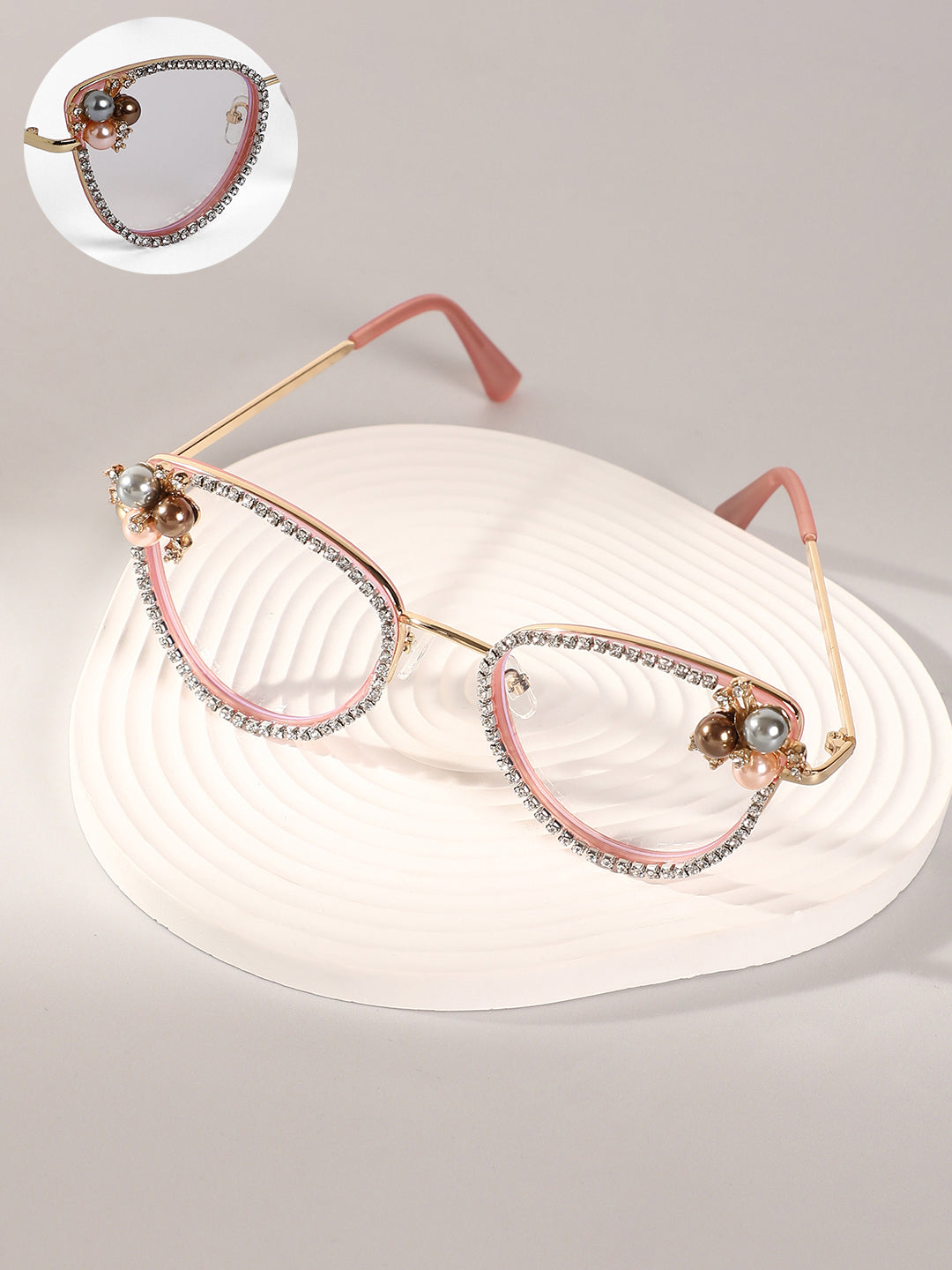 The Fleur Cateye Sunglasses - Baby Pink