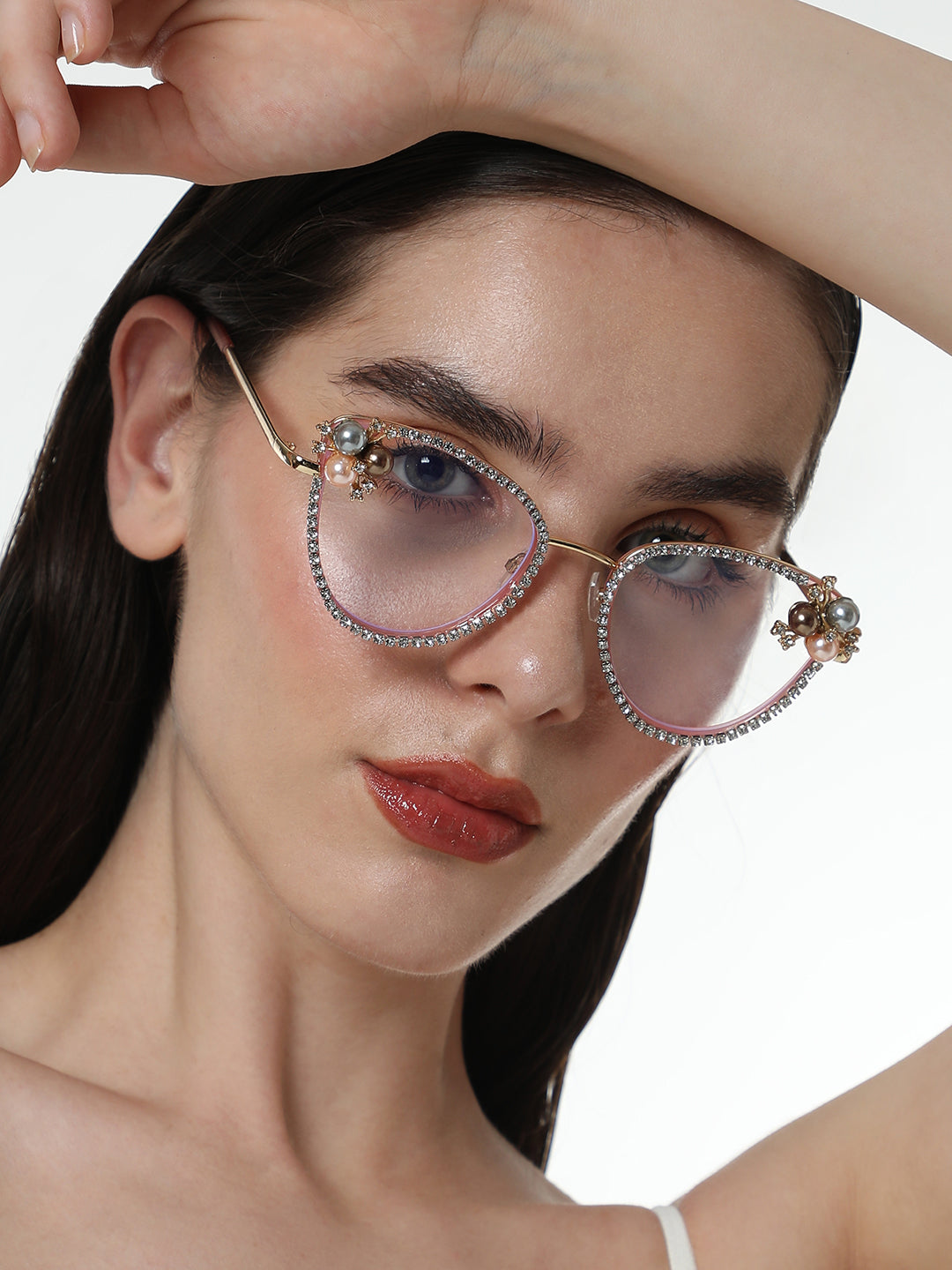 The Fleur Cateye Sunglasses - Baby Pink