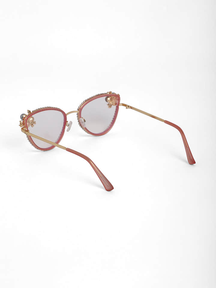 The Fleur Cateye Sunglasses - Baby Pink