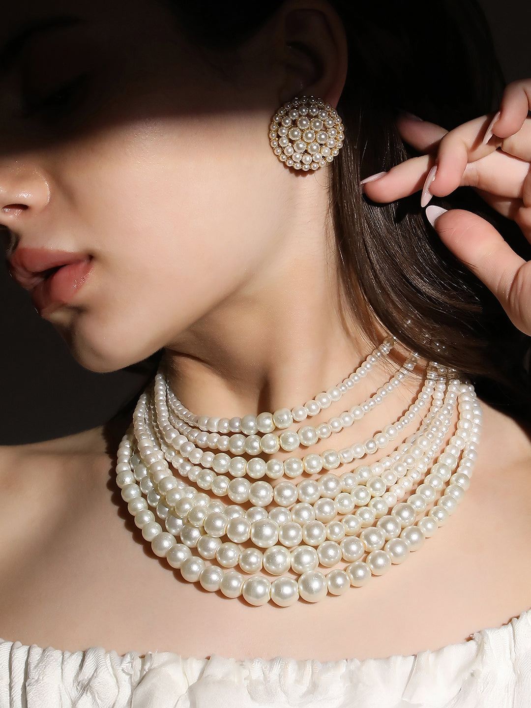 The Rayna Jewellery Set - Pearl White