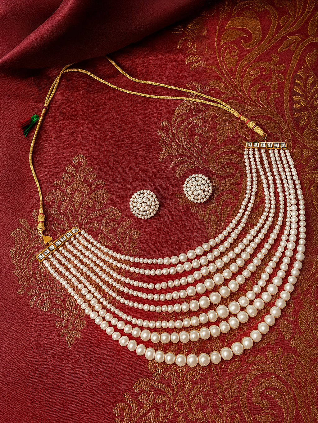 The Rayna Jewellery Set - Pearl White