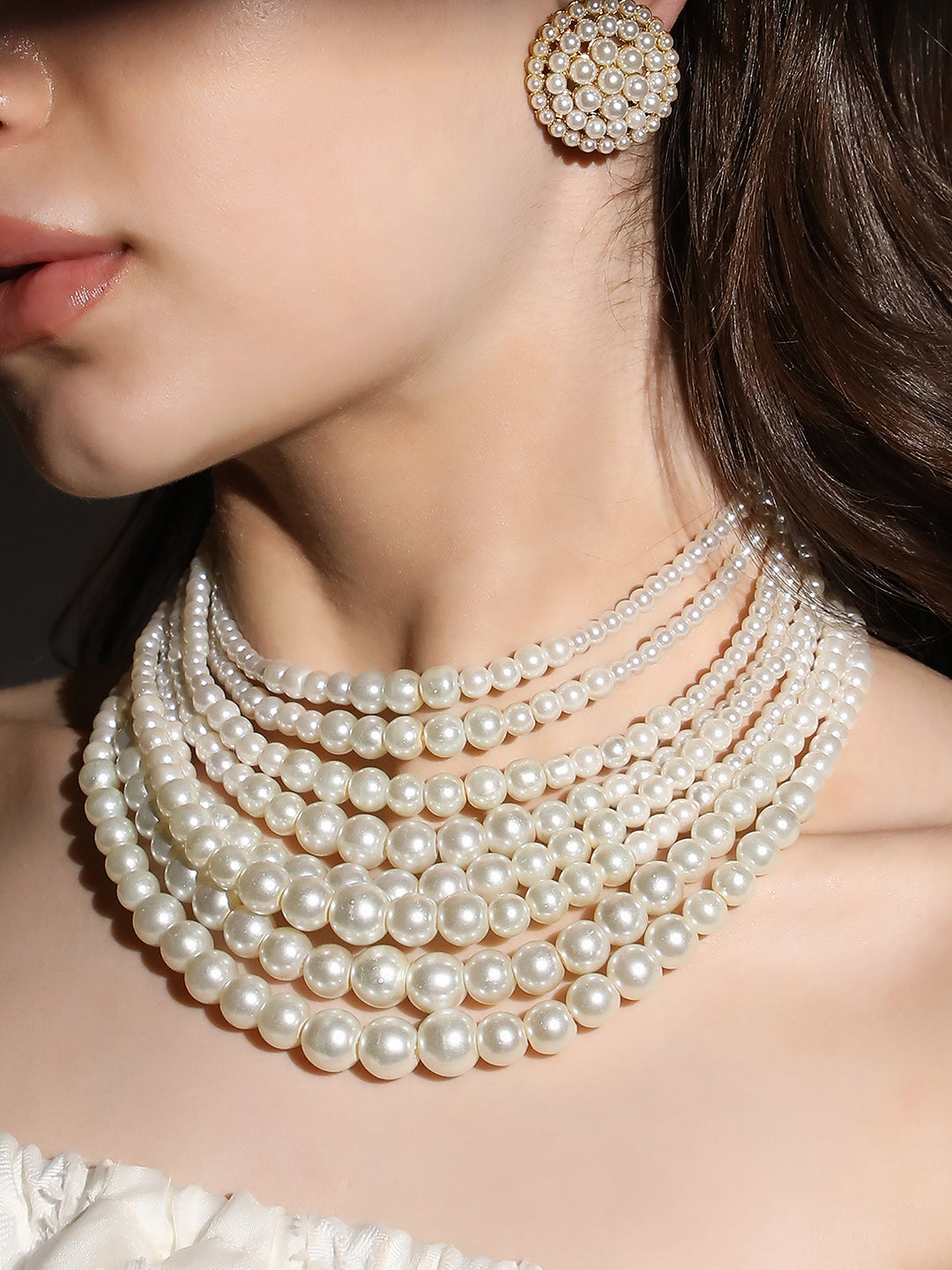 The Rayna Jewellery Set - Pearl White