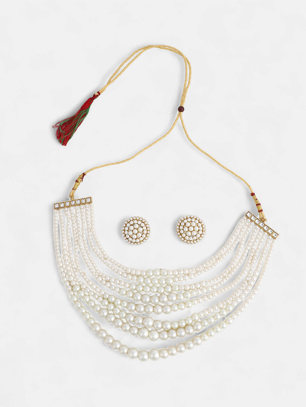 The Rayna Jewellery Set - Pearl White